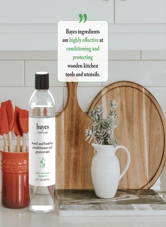 Bayes Food Grade Mineral Oil for Cutting Board - Mineral Oil Food Grade for Bamboo, Teak & Wood Conditioner and Protectant - Cutting Board Oil Food Grade Formula - Wood Oil for Cutting Board - 12 oz - Image 2