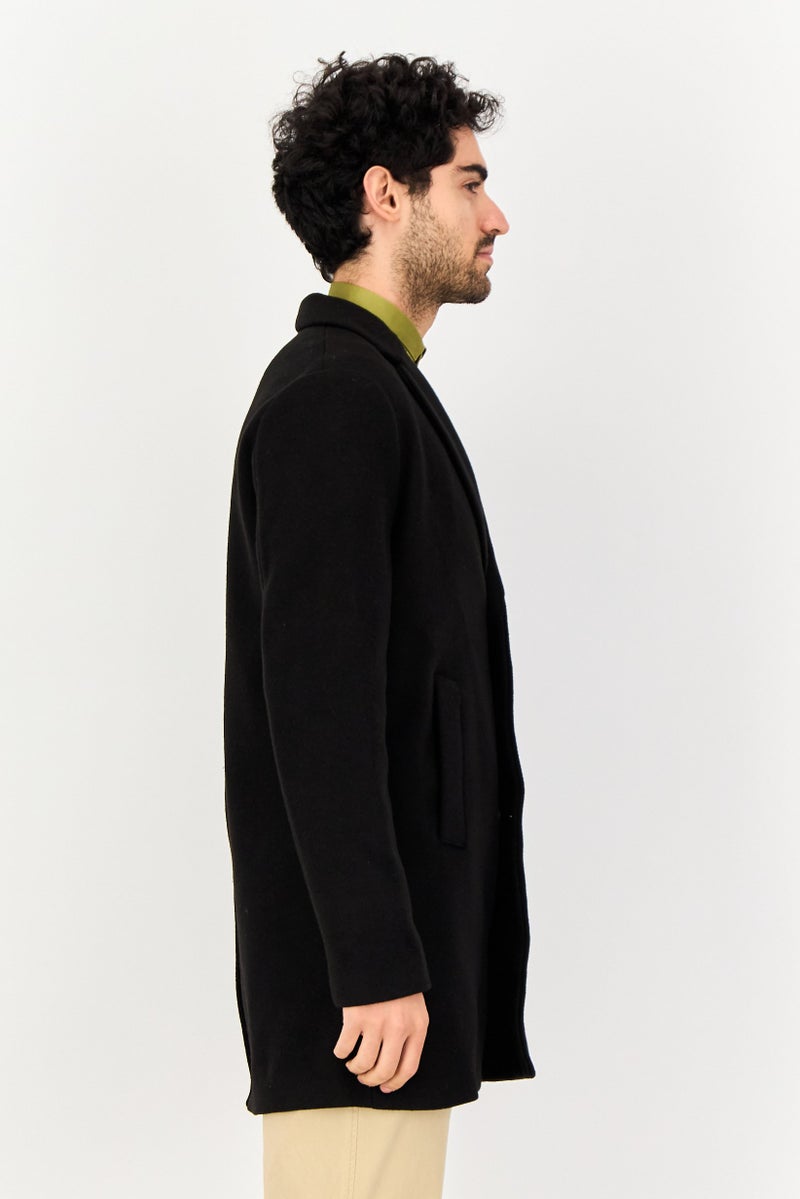 Celio Men Solid Long Sleeve Jacket, Black - Image 4