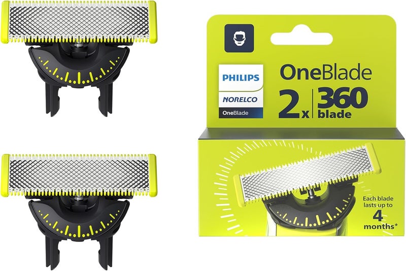 نوريلكو شفرات استبدال فيليبس نوريلكو الأصلية OneBlade 360، عدد 2، طراز QP420/80 - Image 1