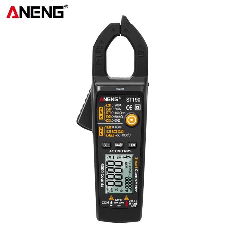 Smart Clamp Meter: 4-In-1 Multifunctional 6000 Counts - Auto Recognition Manual Selection Clamp Meter Multimeter for Electrical Testing, Car Repairing, Industrial Temperature Measuring - Image 5