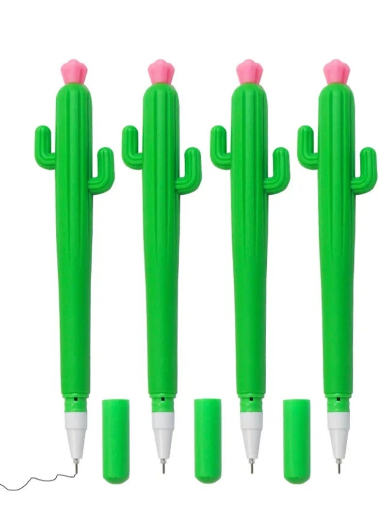 Gerenic 10-Piece Cactus Neutral Pen 0.5mm Black Ink Cartoon Gel Ballpoint Student Creative Stationery - Image 2