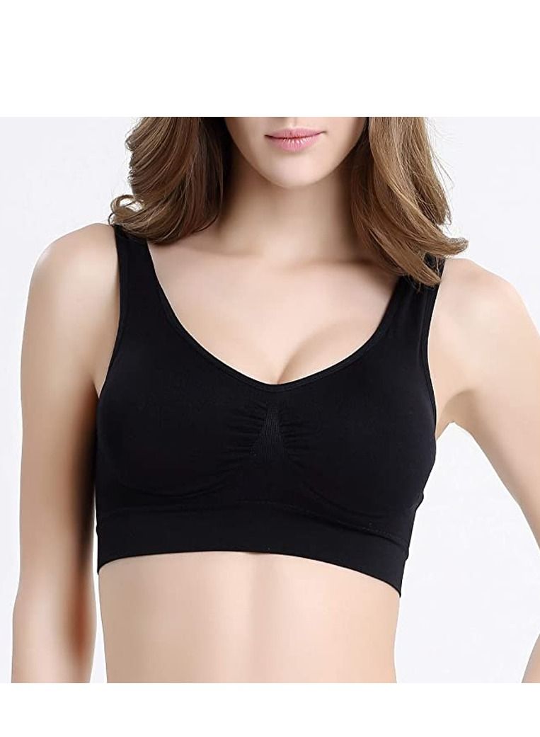 DubaiGallery Women's Seamless High Impact Sports Bra with Removable Cups High Support Workout Yoga Bra Cut Back Activewear - Image 2