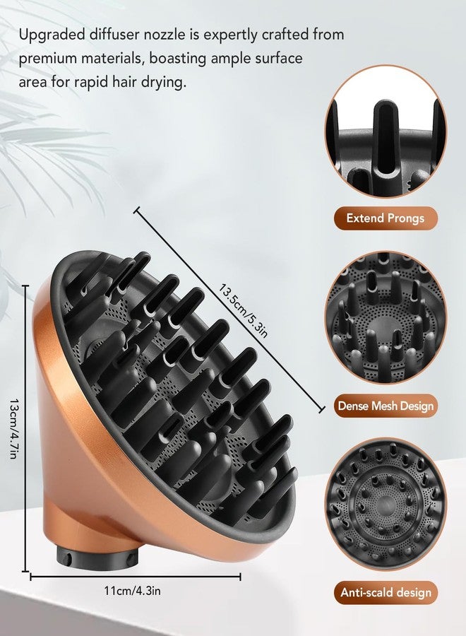 TOSAGE Upgraded Large Diffuser for Dyson Airwrap HS01 HS05 HS08 id, Diffuser Nozzle Attachment for Fast Drying Wave Curly Thick Hair, Rich Copper - Image 5
