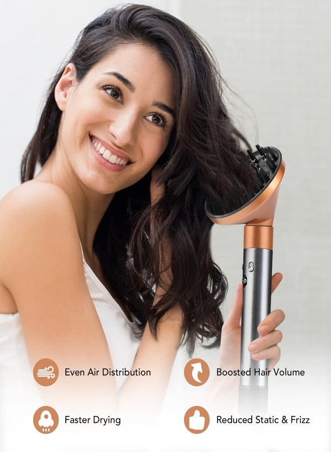 TOSAGE Upgraded Large Diffuser for Dyson Airwrap HS01 HS05 HS08 id, Diffuser Nozzle Attachment for Fast Drying Wave Curly Thick Hair, Rich Copper - Image 3