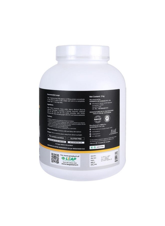 LEAP Whey Protein Concentrate 2Kg Pack Fuel Your Fitness Journey With Advanced Nutrition And Unparalleled Performance (Chocolate)  - Image 2