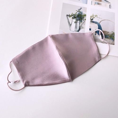 ROSEWARD 100% Mulberry Silk Purple Face Mask for Women Cute Masks Fancy with Filter Pocket - Image 5