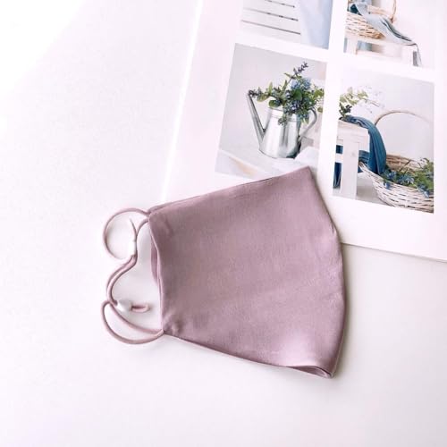 ROSEWARD 100% Mulberry Silk Purple Face Mask for Women Cute Masks Fancy with Filter Pocket - Image 3