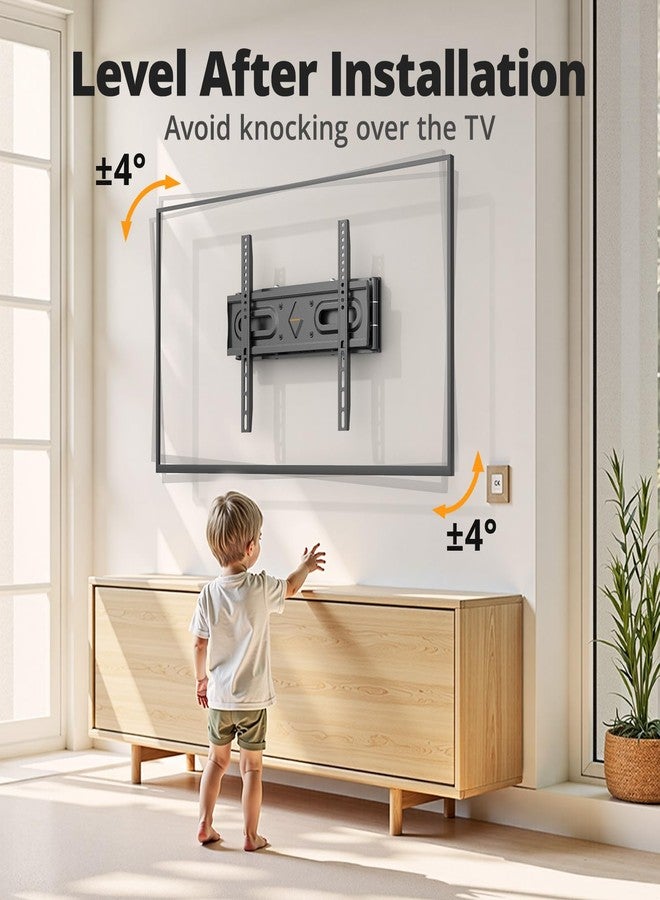 IWORKBOARD 50 55 65 inch Full Motion TV Wall Mount for 32-70 inch TV Bracket, Dual articulating Arms Mount, Tilt Swivel Extension Level, Max VESA 400x400mm, 16" Studs, 110 lbs,Fit Most 40 43 50+ TVs - Image 4