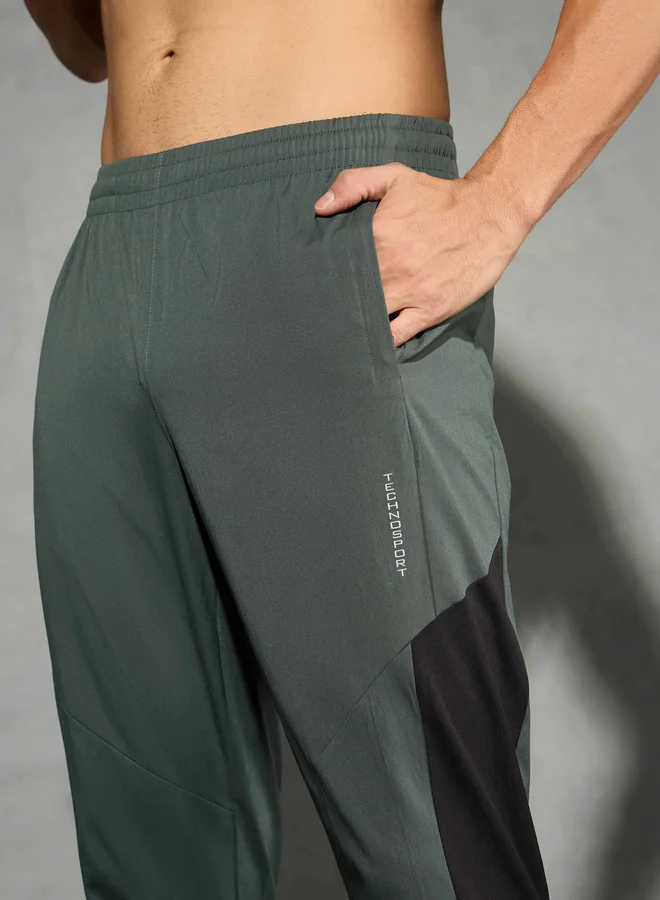 Technosport Technosport Men Color Block Slim Fit Trackpants