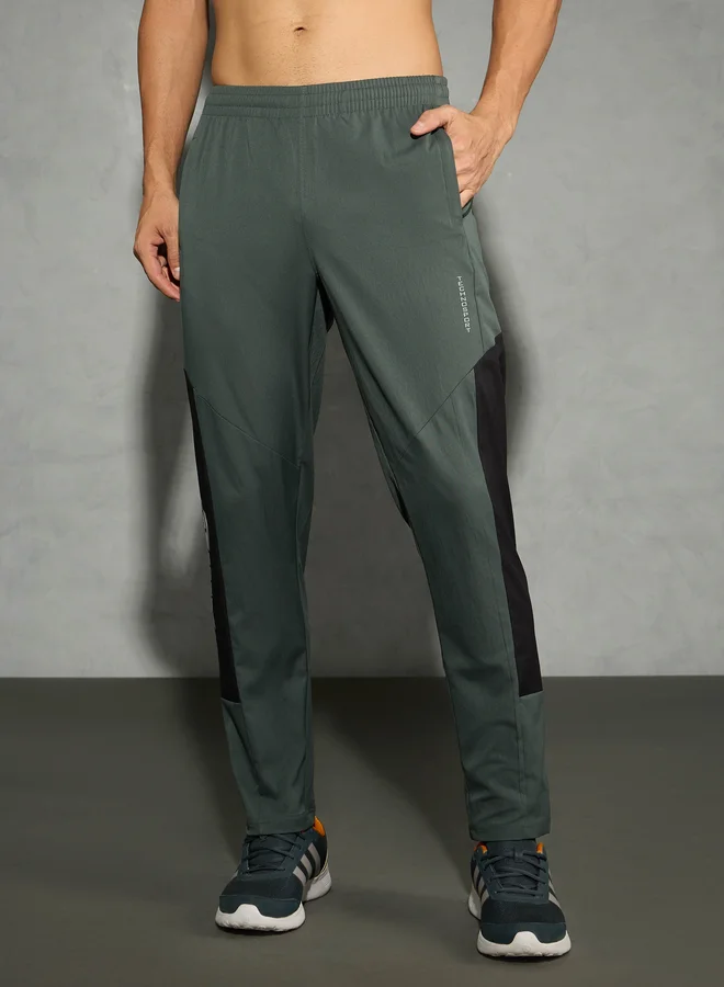 Technosport Technosport Men Color Block Slim Fit Trackpants