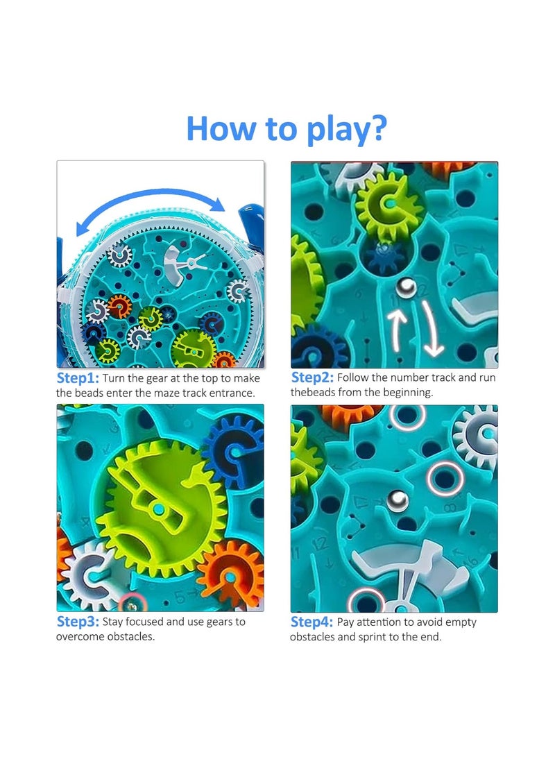 KASTWAVE Brain Teasers Puzzles Games for Kids, 3D Gravity Maze Ball for Kids 3-8, Labyrinth Game Mind Puzzle with Gear Control, Challenges Fine Motor Skills, Puzzle Toys Gifts for Kids Teens, Hard Games  - Image 2