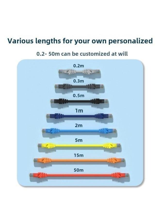 Household Engineering FS/UTP Super Category 5 Or 6 Unshielded Jumper Network Connection Line Oxygen-Free Copper Cable Gigabit Computer-Color:Category Non-shielded (red) Oxygen-free Copper-Line Lengt - Image 4