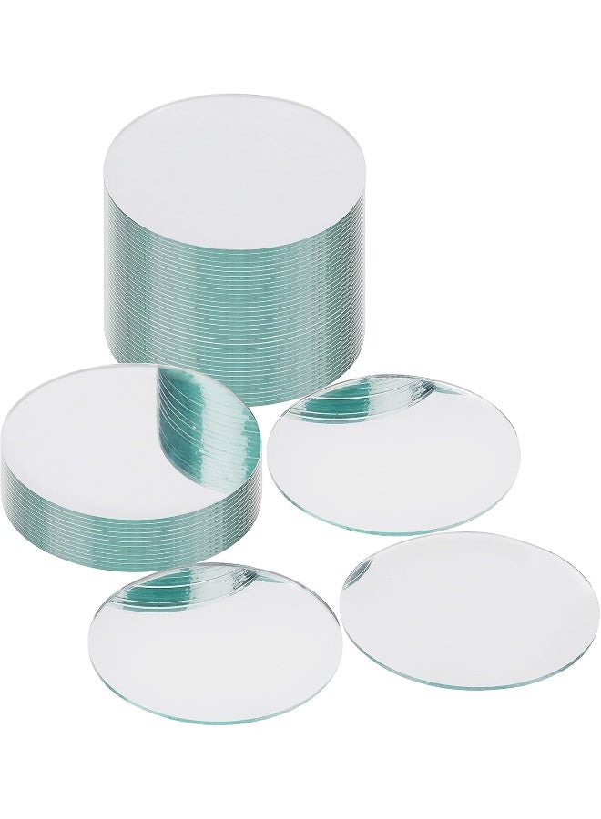 TPGP Small Round Wall Mirror (Pack of 50) - 7.5cm - Glass Mirror Plate for Creative Hobbies, Crafts and Decoration - Small Mirror Decoration for Living Room and Bedroom - Image 1
