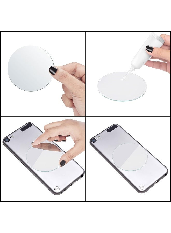 TPGP Small Round Wall Mirror (Pack of 50) - 7.5cm - Glass Mirror Plate for Creative Hobbies, Crafts and Decoration - Small Mirror Decoration for Living Room and Bedroom - Image 4