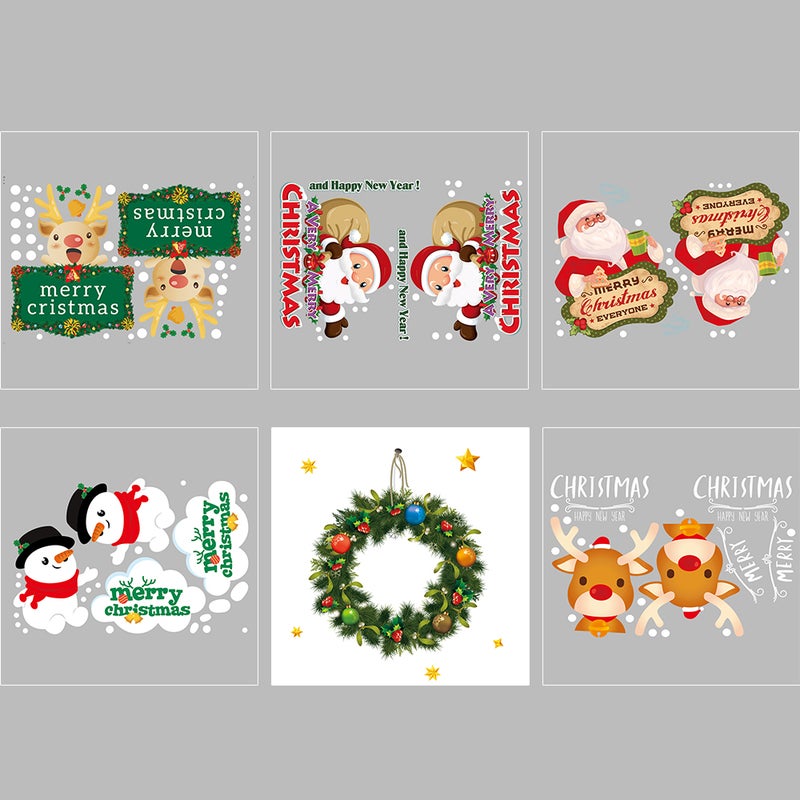 Color Christmas Sticker Car Glass Sticker Christmas Hanging Drop Door Window Sticker Home Decoration Decal - Image 2
