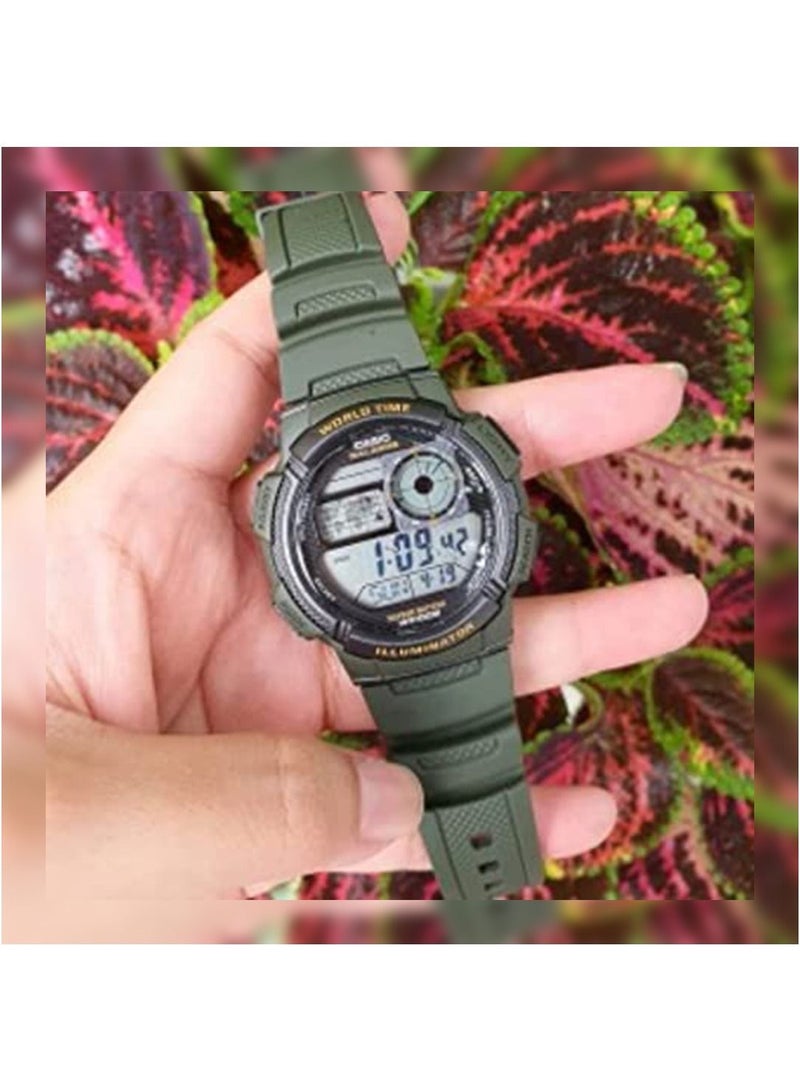 Casio Casual Watch For Men Digital Resin - AE-1000W-3AVDF Green - Image 4
