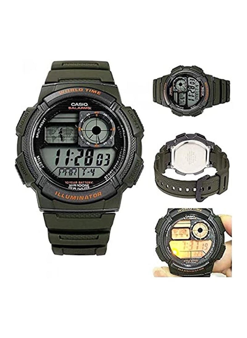 Casio Casual Watch For Men Digital Resin - AE-1000W-3AVDF Green - Image 3
