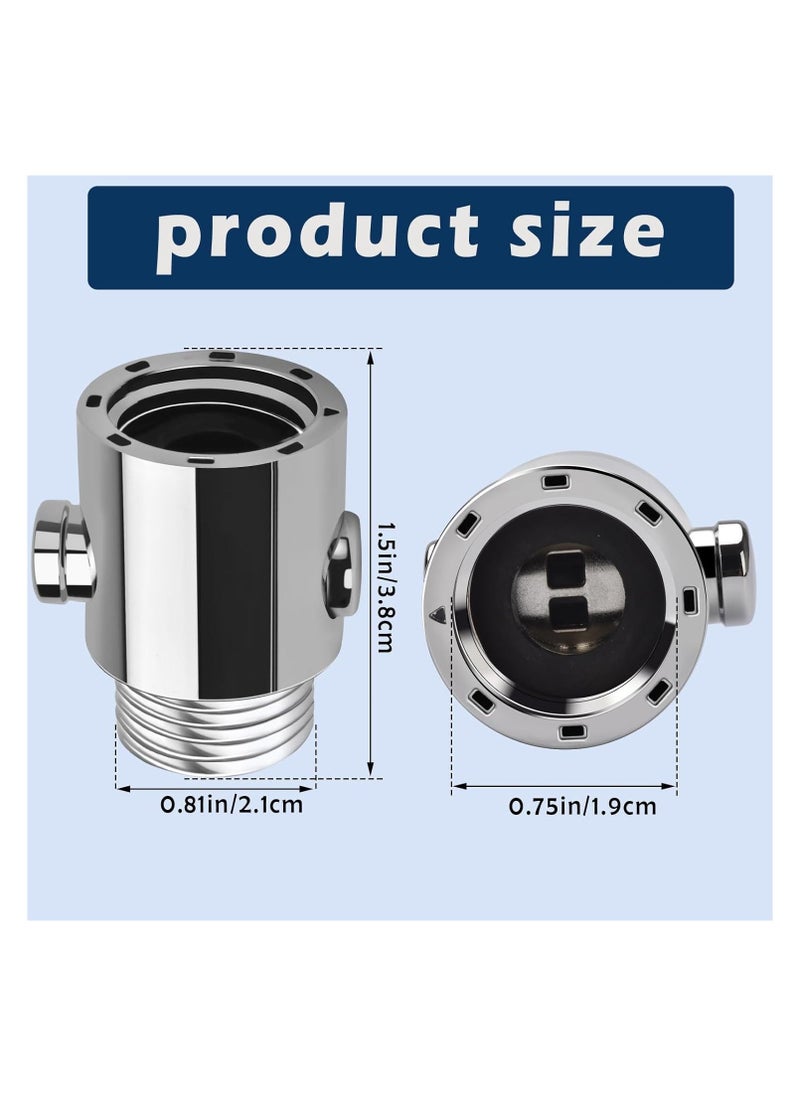 2Pcs Shower Head Shut Off Valve Button Type Shower Flow Control Valve with G1/2 Universal Size Push Button Shower Valve for Shower Arm and Hose or Bidet Sprayer
