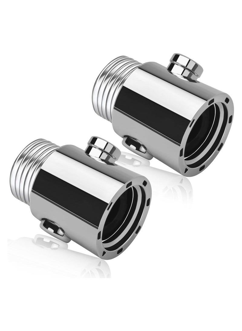 2Pcs Shower Head Shut Off Valve Button Type Shower Flow Control Valve with G1/2 Universal Size Push Button Shower Valve for Shower Arm and Hose or Bidet Sprayer