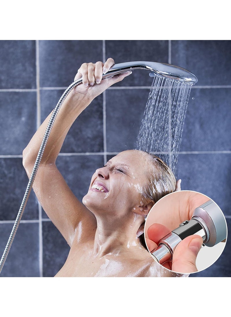 2Pcs Shower Head Shut Off Valve Button Type Shower Flow Control Valve with G1/2 Universal Size Push Button Shower Valve for Shower Arm and Hose or Bidet Sprayer