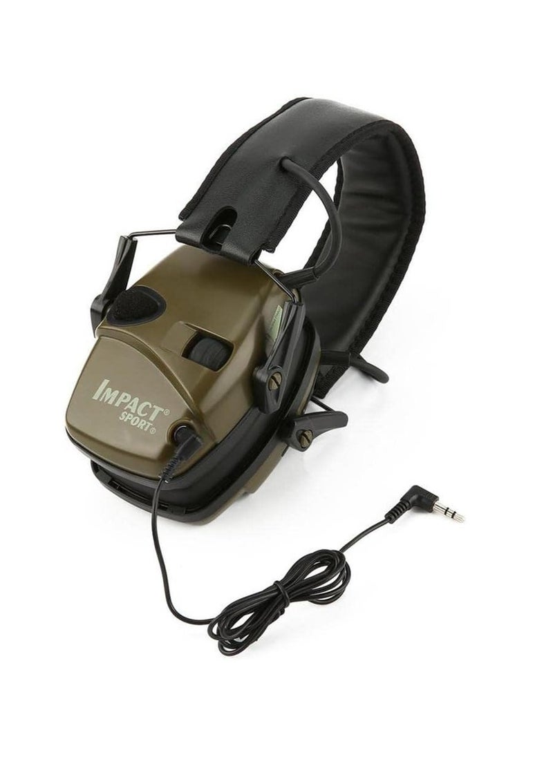 Slimline Electronic Shooting Ear Green/Black