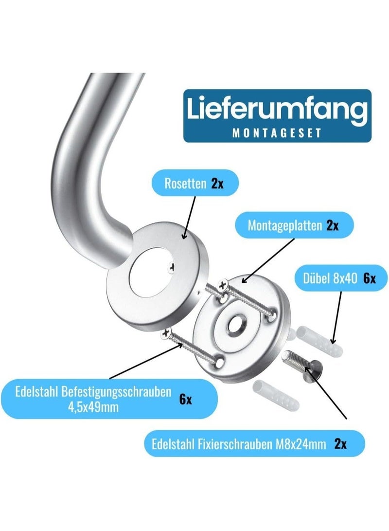 Stalea Steel stainless steel bathroom support handle with a matte finish for elderly protection - Image 4