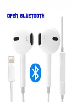 Wired headset with iPhone input, works with Bluetooth for all iPhone phones - White
