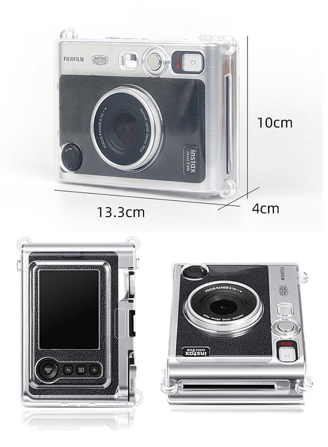 Camera Clear Case for Fuji Mini EVO Camera, Crystal Clear PVC Cover, Removable Shoulder Strap, Scratch and Dust Resistant, Perfect for Travel and Everyday Use - Clear - Image 2