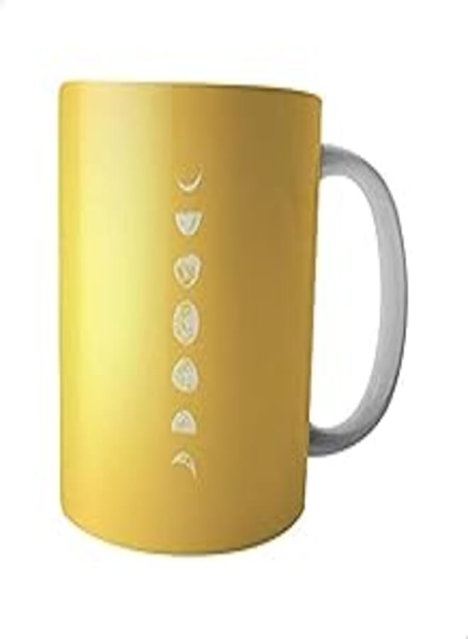 Moon Printed Ceramic Mug - Yellow