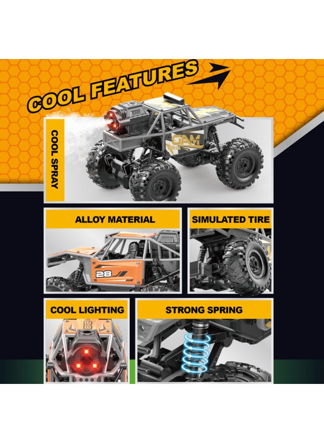 Wireless Remote Control Toy Car 2.4G Five-way Alloy Spray Climbing Off-road Vehicle Toy Car Children's Toy Gift RC-Colour:2024-6d C Green Alloy Spray Remote Control Car 2.4g-Proportion:Package 1: 1 Lithium Battery 1 Charging Cable