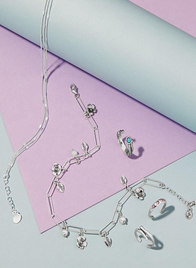 Silpada .925 Sterling Silver Anklet, Ankle Bracelet for Women, Jewelry Gift Idea, 'Triple Your Luck', 9" + 1" - Image 5