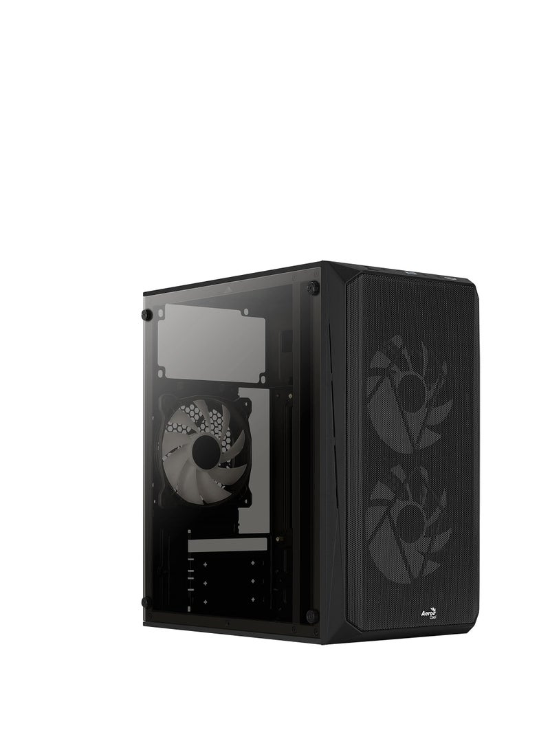 AeroCool CS107 V2 MicroATX PC Case Side Window 3 x 120mm FRGB Fan CS107V2 Black - Image 3