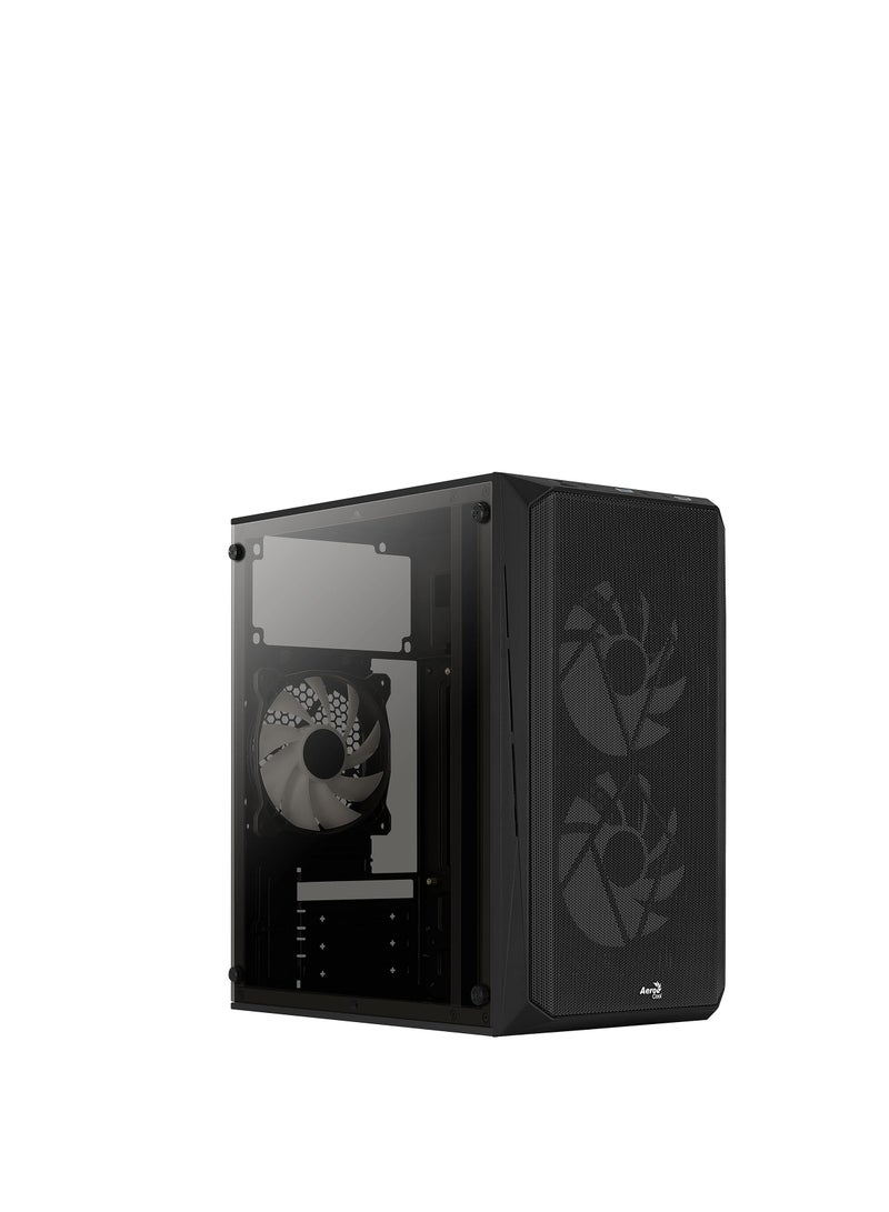 AeroCool CS107 V2 MicroATX PC Case Side Window 3 x 120mm FRGB Fan CS107V2 Black - Image 4