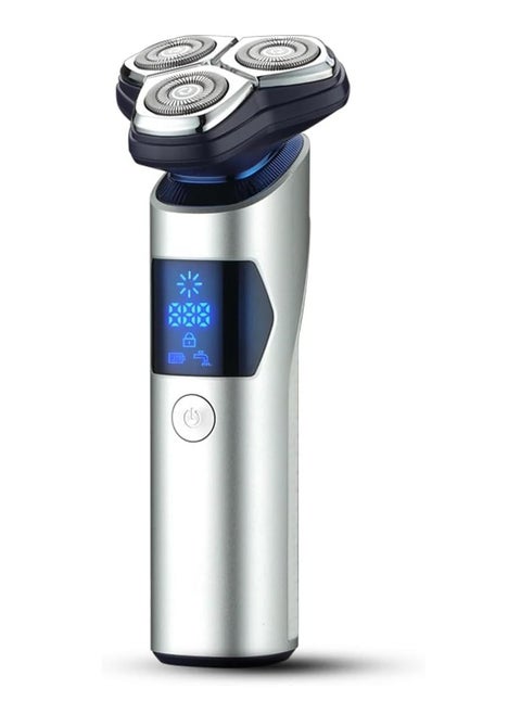 Electric Razor for Men, Electric Shaver for Men, Rechargeable Wet Dry Shaver, Cordless Portable Razor USB-C Rechargeable Waterproof Portable Shaver with LCD Display Travel Lock Ideal Men Gift