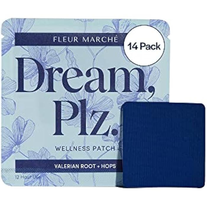 Fleur Marché Fleur Marche Dream, Plz Botanical Sleep Patch - Better ZZZ's with Valerian Root, L-Theanine, Lavender Oil & Hops - Natural Sedative - Highly Bioavailable - 14 Patches - Image 1
