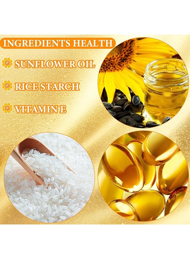 EELHOE Body Shimmer Oil Liquid Easy To Push Away Natural Moisture Glitter Face Brightening Glow Pearl Highlighter Illuminator Shine Contouring Makeup For Face And Body 30ML (Golden) - Image 3