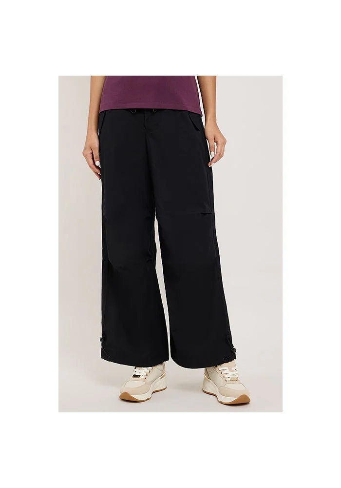 R&b Solid Wide Leg Pants with Drawstring Waist
