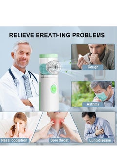 Angmei Automatic Medical Portable Steam Inhaler，Electronic Mesh ultrasonic steamer Inhaler for Adults and Children，Relieve Allergies, Asthma and Breathing Problems  - Image 4