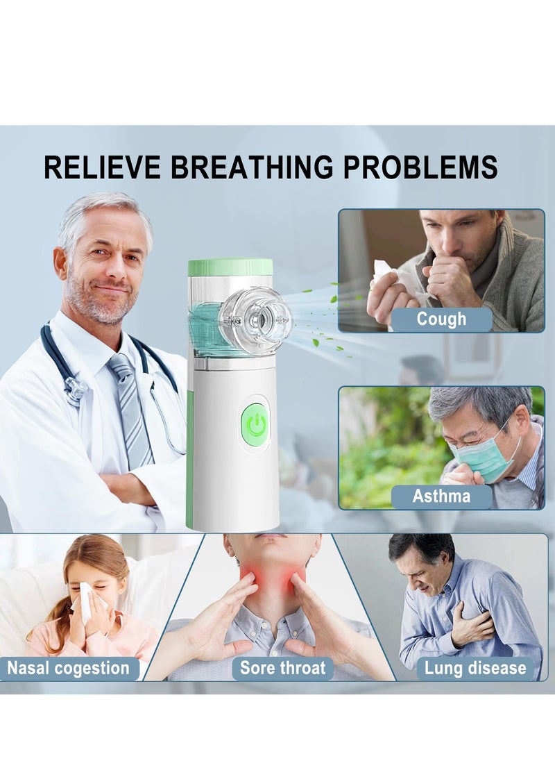 Angmei Automatic Medical Portable Steam Inhaler，Electronic Mesh ultrasonic steamer Inhaler for Adults and Children，Relieve Allergies, Asthma and Breathing Problems  - Image 4