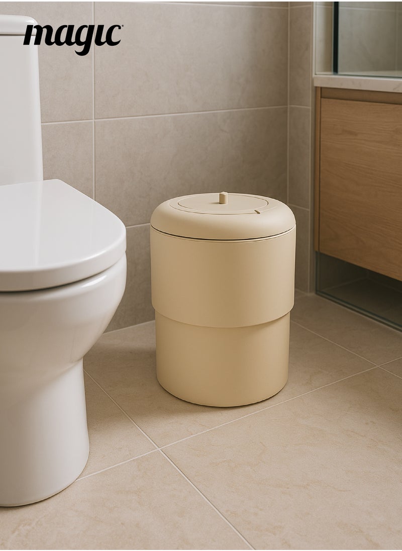 Magic Heka Toilet Waste Lid | Odourless & Telescopic | Fits Heka Diaper Pail | Easy to Use & Clean | 100% Odourless | Eco-friendly & Durable | No Refill Cost | White | 21 x 21 x 10 CM  - Image 2