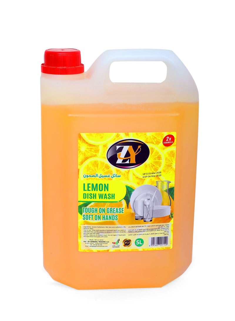 ZY Dishwash Lemon Scent 5L - Image 3