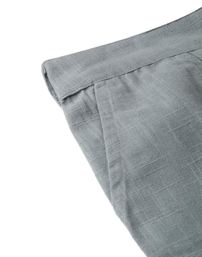 Yash Gallery Women's Pluse Size Solid Cotton Slub Mid Rise Ankle Length Trouser Pant (Grey, 3XL) | Fit Type: Regular Fit - Image 5