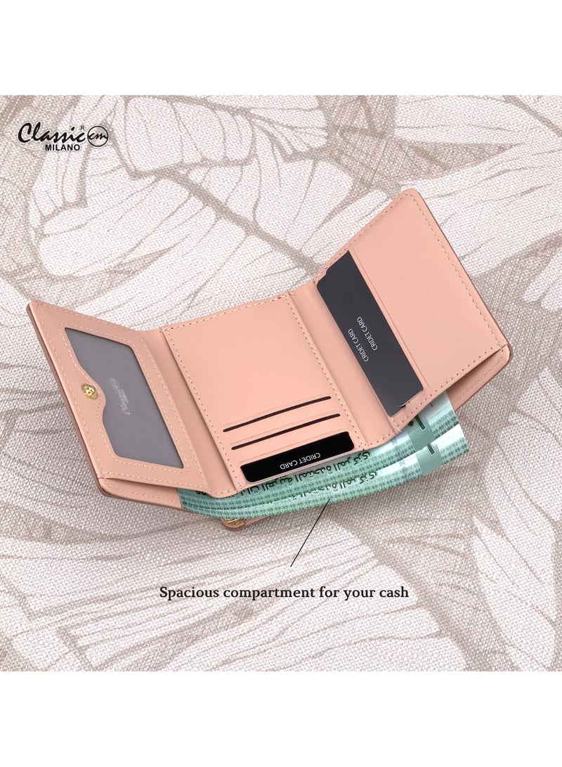 Classic Milano Premium Faux Leather Wallet for Women with Coin Clipped | Ladies Wallet Stylish Card Holder Purse | Slim Women's Wallet for Daily Use, Travel, and Gifting - Image 2