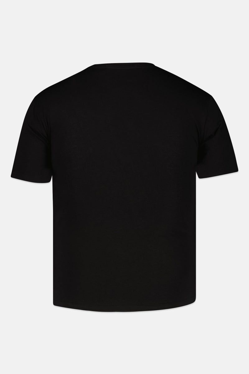 VALENTINO Men Crew Neck Short Sleeve Graphic Print T-Shirt, Black - Image 3