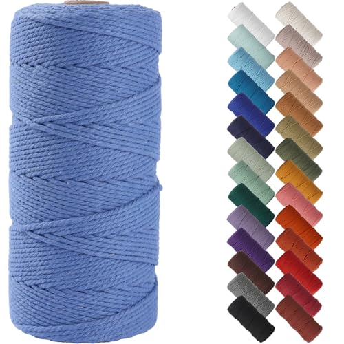NOANTA Ocean Macrame Cord 2mm x 220yards Colored Macrame Rope Cotton Rope Macrame Yarn Colorful Cotton Craft Cord for Wall Hanging Plant Hangers Crafts Knitting - Image 1