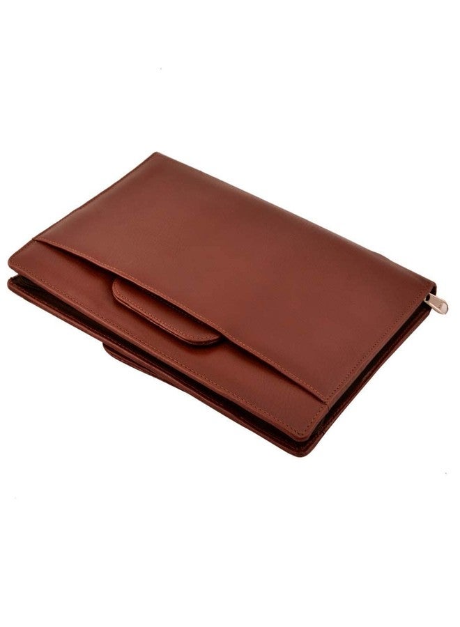 KANAbee Leatherette Material Professional File Folder for Certificates, Document Bag with Adjustable Handles - Brown (Without Leafs) - Image 4