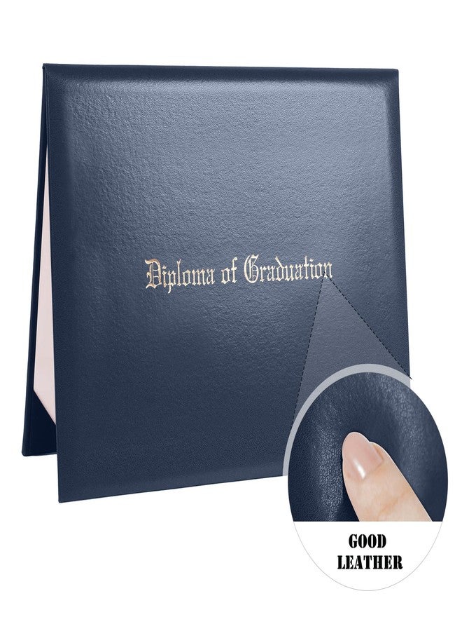 Misscom Diploma Cover 8.5" x11" Diploma Holder of Graduation Leatherette Padded Certificate (Navy) - Image 2