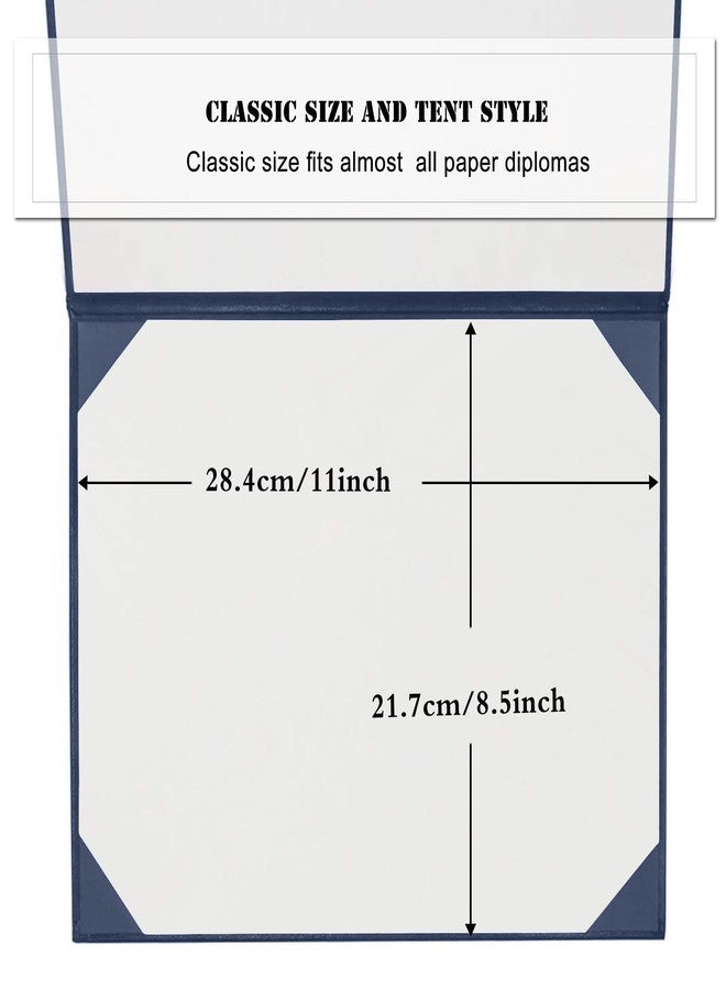 Misscom Diploma Cover 8.5" x11" Diploma Holder of Graduation Leatherette Padded Certificate (Navy) - Image 3