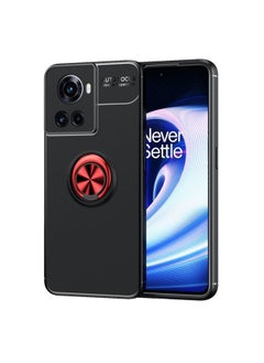 Case Cover For For OnePlus Ace Metal Ring Holder TPU Phone Case(Black Red)