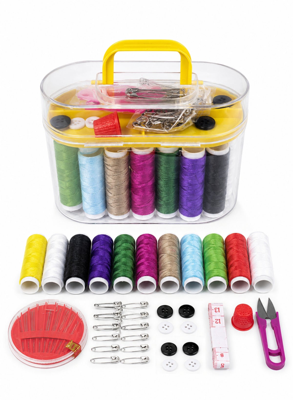 Sewing Kit Set with Storage Box Portable Travel Sewing Accessories Needles Threads Buttons - Best Deal Finder